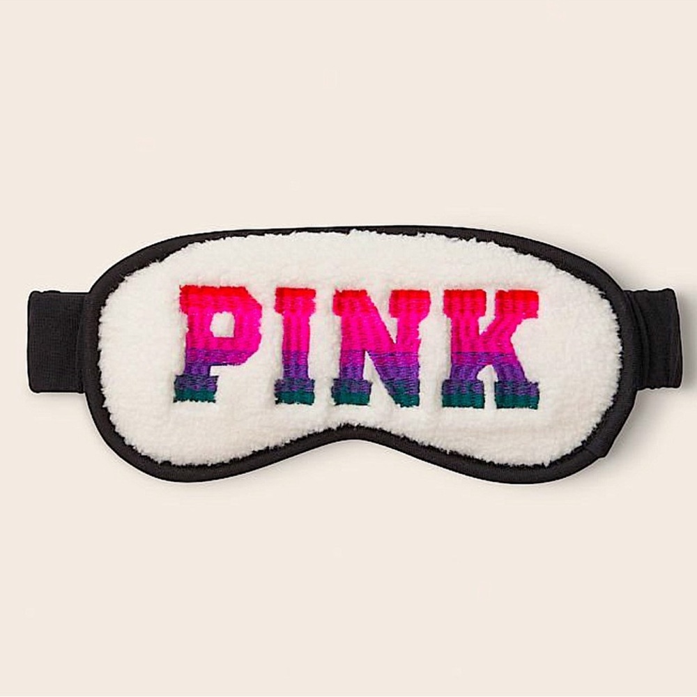 PINK Victoria's Secret Limited Edition Recycled Sherpa Sleep Mask